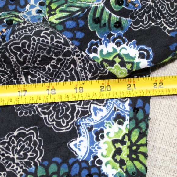 Chico’s Jacket Size Large - Gorgeous greens, blues with subtle bead accents - Picture 5 of 7